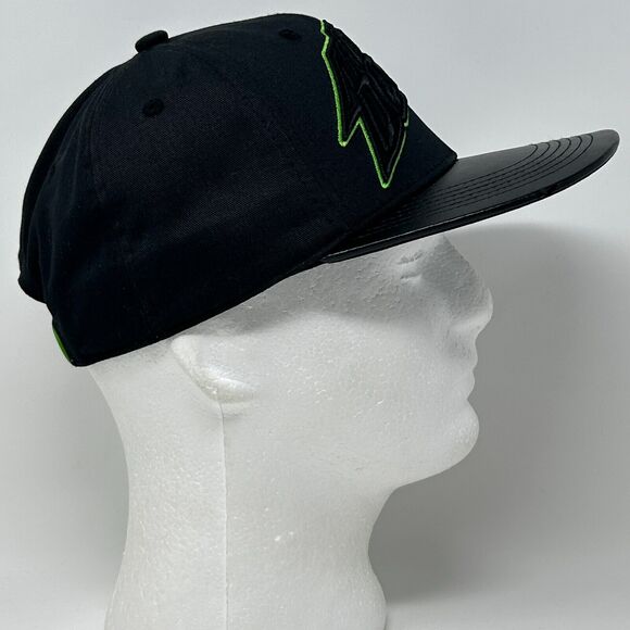 Mtn Dew Hat Baseball Cap Mountain Dew Soft Drink Soda Pop 6 Panel Snapback Black - Picture 9 of 11